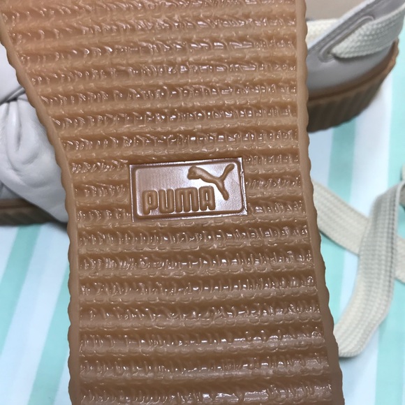 Puma Fenty Rihanna Pink Tint Oatmeal Bow Creepers - Picture 7 of 7
